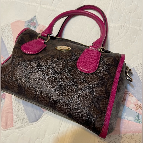 Coach pink mini Bennett satchel handbag - Picture 2 of 8
